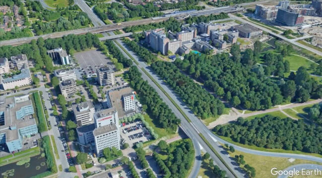 screenshot video luchtfoto groen Amsterdam