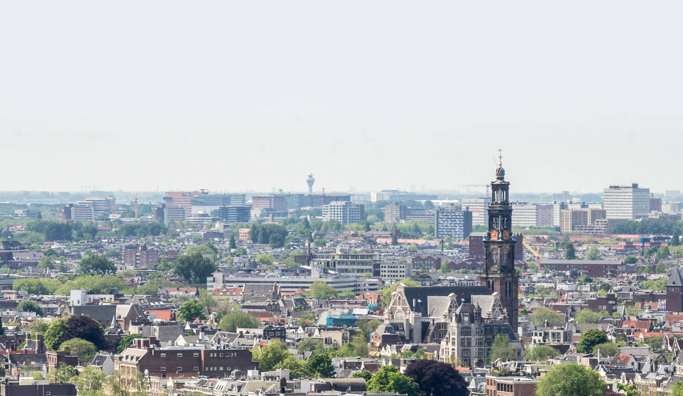 atmosphere photo, view of Amsterdam Westertoren