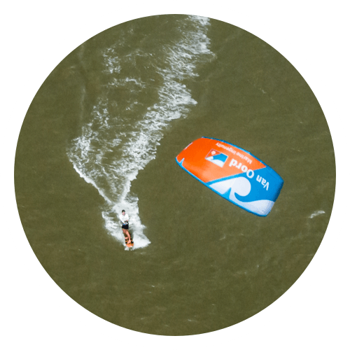 Image of person wind surfing