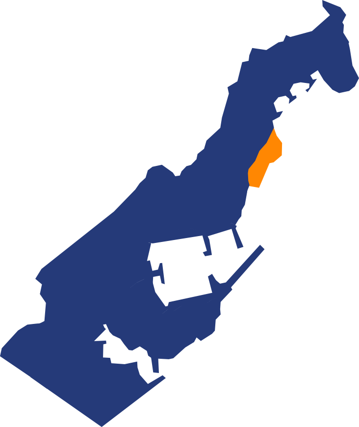 Map of Monaco highlighting the extra land added when the project is finished