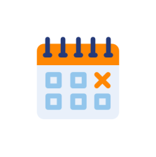 Icon showing a calendar